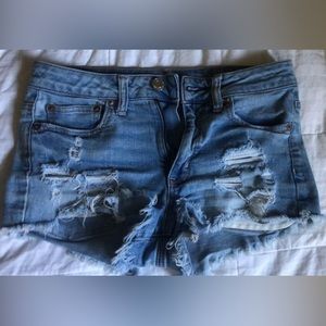 American eagle high rise jean shorts